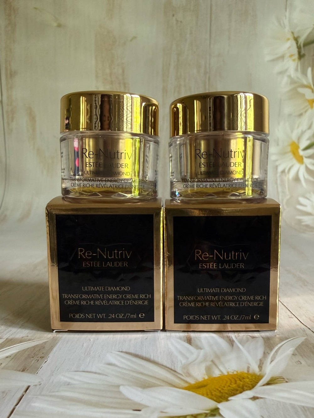 2x Estee Lauder Re-Nutriv Ultimate Diamond Transformative Energy Creme Rich 7ml